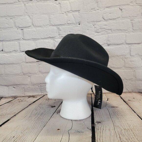 Marcus Adler Women\'s Short-Brim Cowboy Hat with Satin Trim- Black main image 5